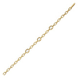 yellow gold open-link bracelet with baguette-cut stones on white background