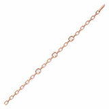rose gold open-link bracelet with baguette-cut stones on white background