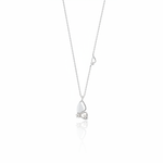 white gold butterfly wing pendant necklace on white background