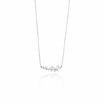 white gold butterfly duo necklace on white background