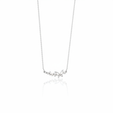 white gold butterfly duo necklace on white background