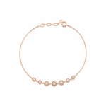 starburst station bracelet in rose gold on white background