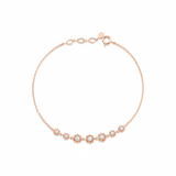 starburst station bracelet in rose gold on white background