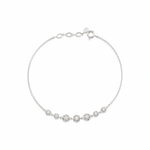 starburst station bracelet in white gold on white background