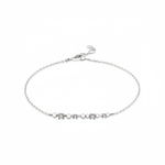 sphere station bracelet in white gold on white background