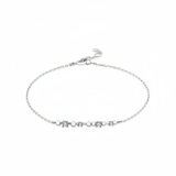 sphere station bracelet in white gold on white background
