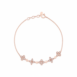 star cluster bangle in rose gold on white background