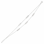 dual stud bracelet in white gold on white background