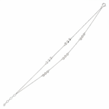 dual stud bracelet in white gold on white background