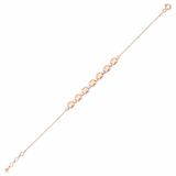 cushion station bracelet in rose gold on white background
