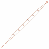 rhombus strand bracelet in rose gold on white background