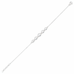 pillow block bracelet in white gold on white background