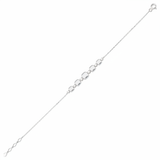 pillow block bracelet in white gold on white background