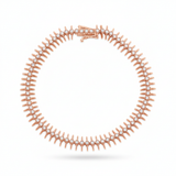 spike station bracelet in rose gold on white background