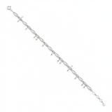 arrow charm bracelet in white gold on white background