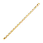 dual track bracelet in yellow gold on white background