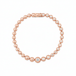 half radiance bracelet in rose gold on white background