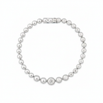 half radiance bracelet in white gold on white background