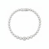 half radiance bracelet in white gold on white background