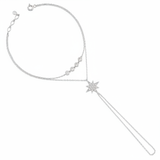 draped starburst bracelet in white gold on white background