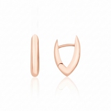 rose gold edge hoop earrings on white background