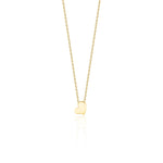 yellow gold mirror-polished heart pendant necklace on white background
