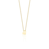 yellow gold mirror-polished heart pendant necklace on white background