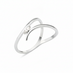 white gold marquise crest ring on white background