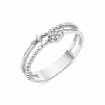 white gold dual-band ring with a pave heart motif and accent stones on white background