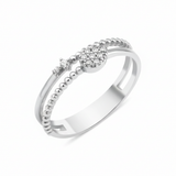 white gold dual-band ring with a pave heart motif and accent stones on white background
