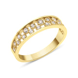yellow gold scattered light ring on white background