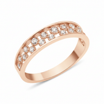 rose gold scattered light ring on white background