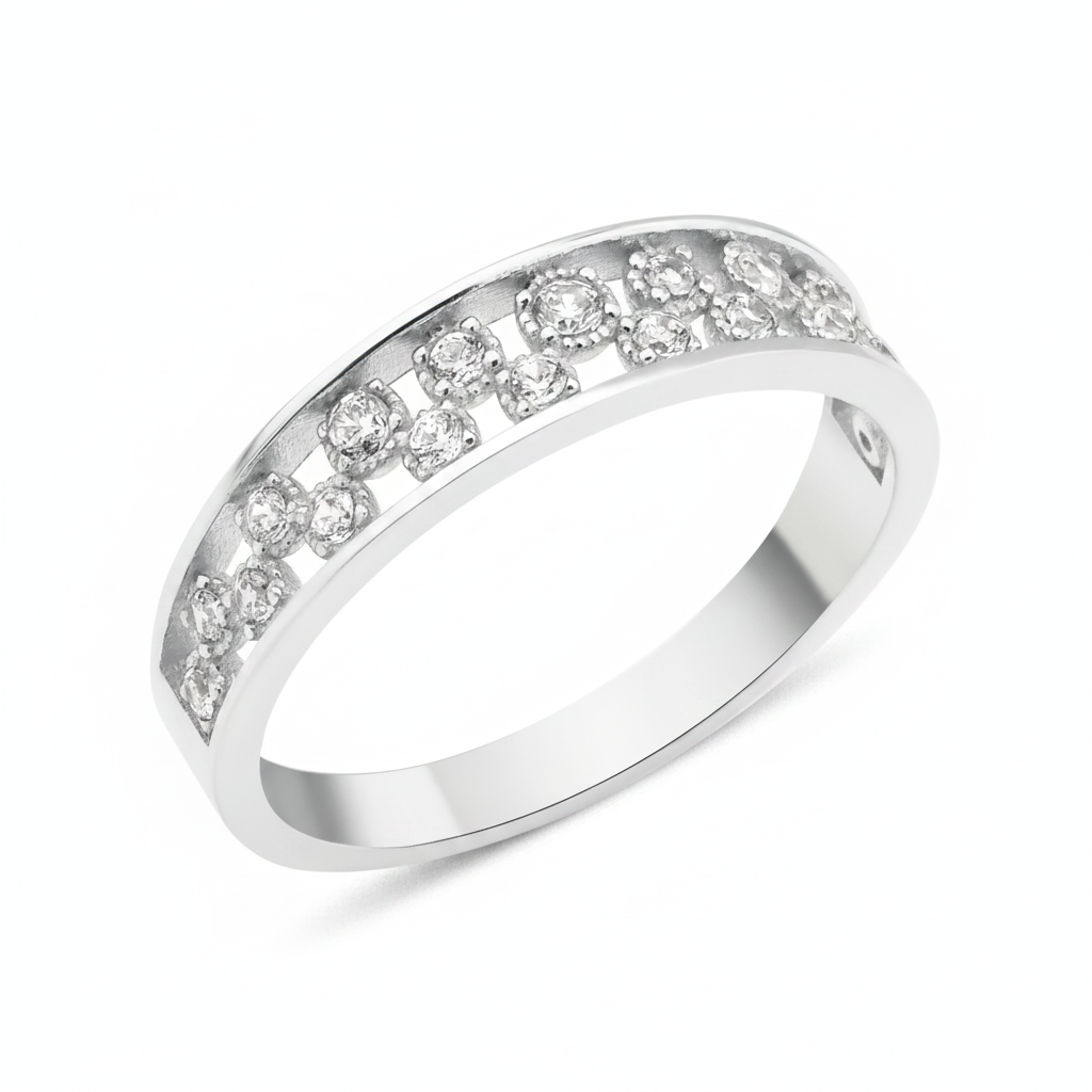 white gold scattered light ring on white background