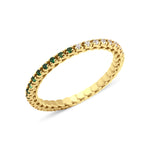 yellow gold duo tone ring on white background