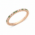rose gold duo tone ring on white background