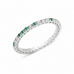 white gold duo tone ring on white background