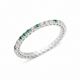 white gold duo tone ring on white background