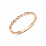 rose gold hexagon ring on white background