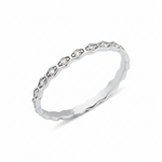 white gold hexagon ring on white background