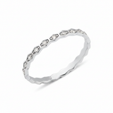 white gold hexagon ring on white background