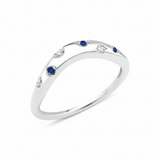 white gold twilight arch ring on white background