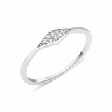 white gold kite crest ring on white background