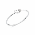 white gold marquise spark ring on white background