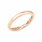 rose gold band ring with a subtle carved interior on white background