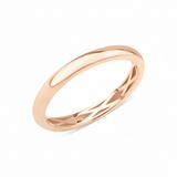 rose gold band ring with a subtle carved interior on white background