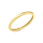 yellow gold Linea band ring on a white background