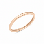 rose gold Linea band ring on a white background