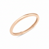 rose gold Linea band ring on a white background