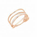 rose gold multi-band Linea inlay ring on a white background