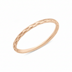 rose gold etched Raya textured ring on a white background